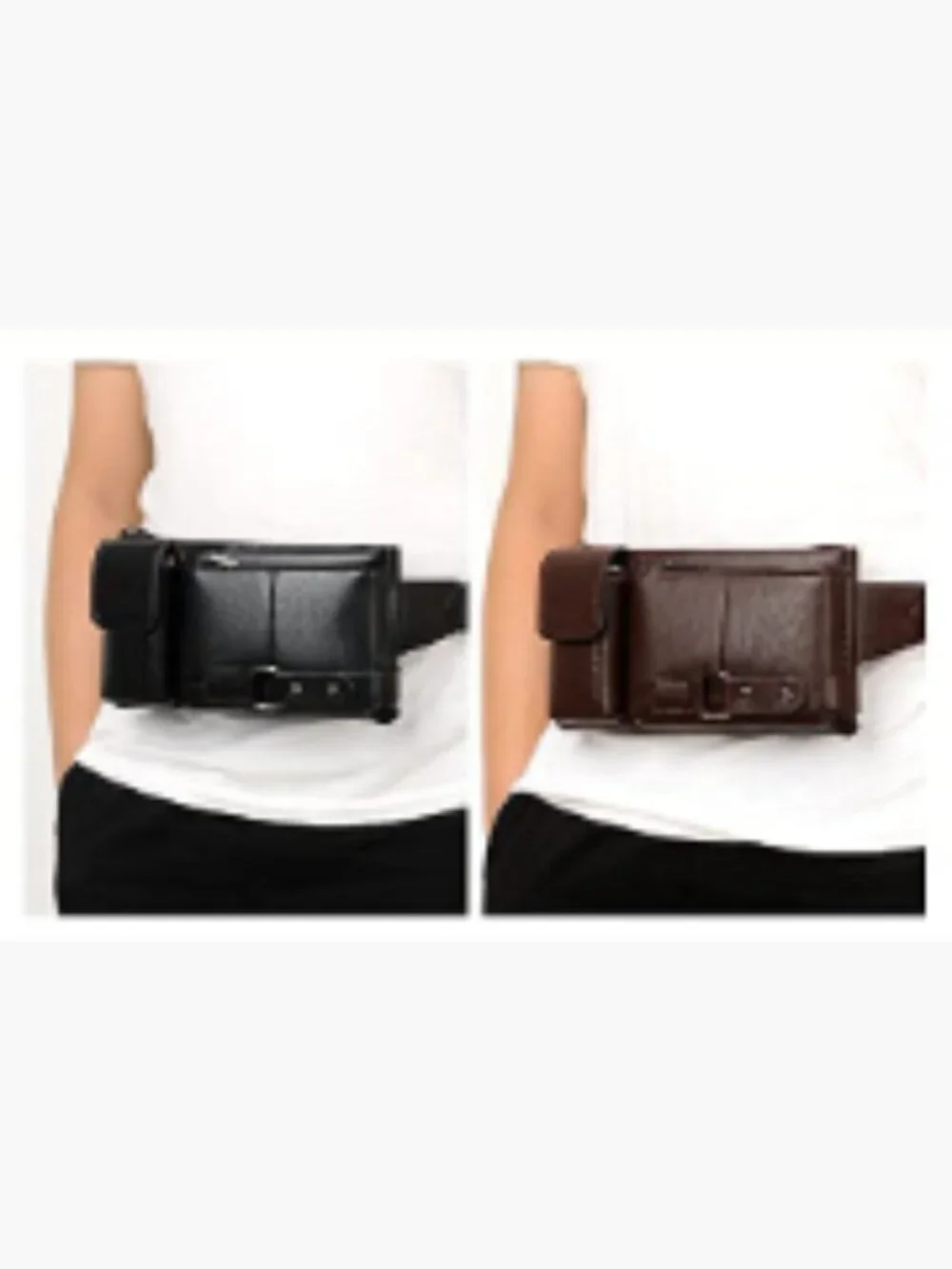 Vintage Faux Leather Sling Bag Chest Crossbody Backpack Waterproof Casual